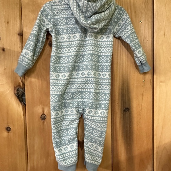 18m Hooded Fleece Zipper Romper - Picture 5 of 5